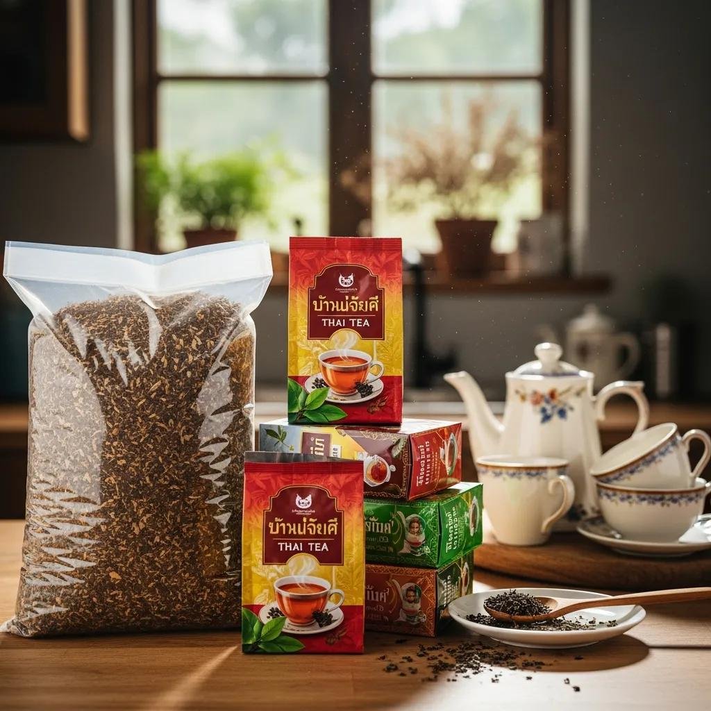 Bulk purchase of Thai tea with large bags and retail packages