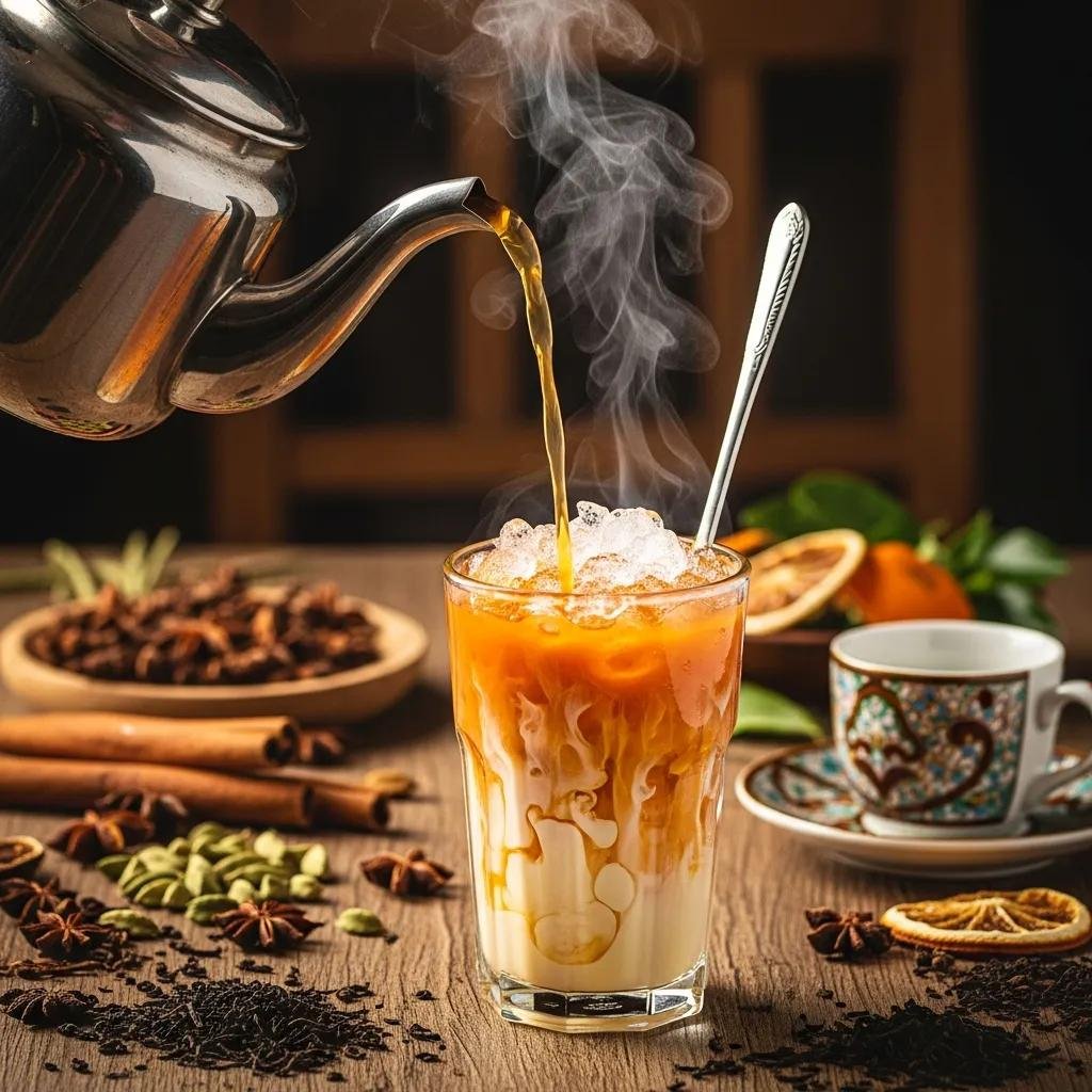 How to Select the Best Thai Tea for You 5 Traditional brewing methods for hot and iced Thai tea with ingredients and brewing tools