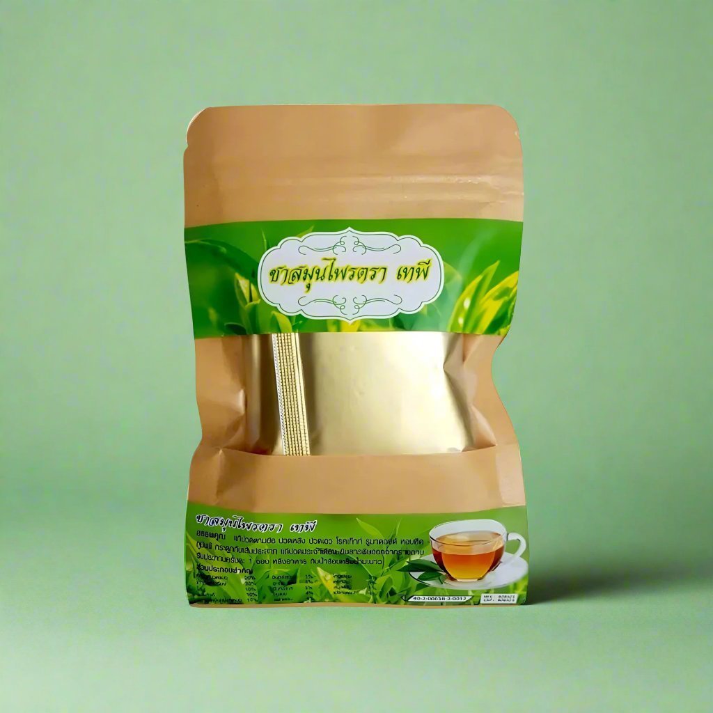 ArtisanThai herbal tea package with traditional Thai design