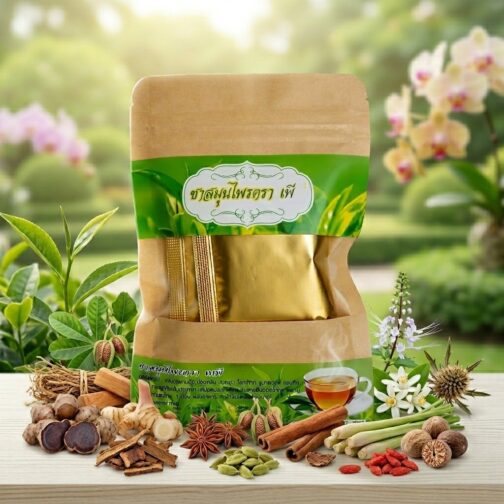 Home 3 ArtisanThai botanical tea pack with traditional Thai design