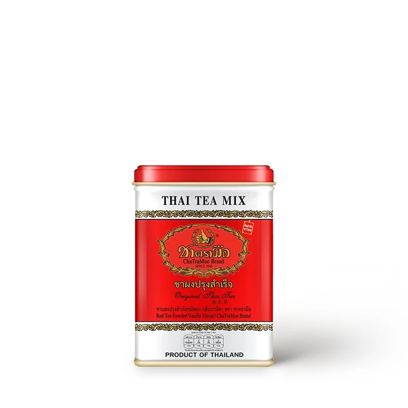 ChaTraMue Thai Tea Bags 1 ChaTraMue Thai Tea Original tea bags in a can, front of pack